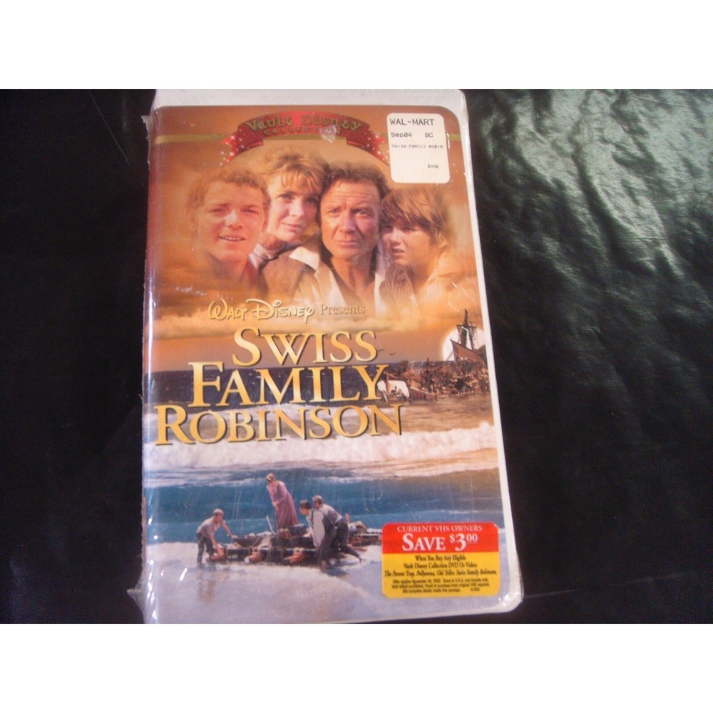 Walt Disney Swiss Family Robinson VHS movie video New sealed clamshell case